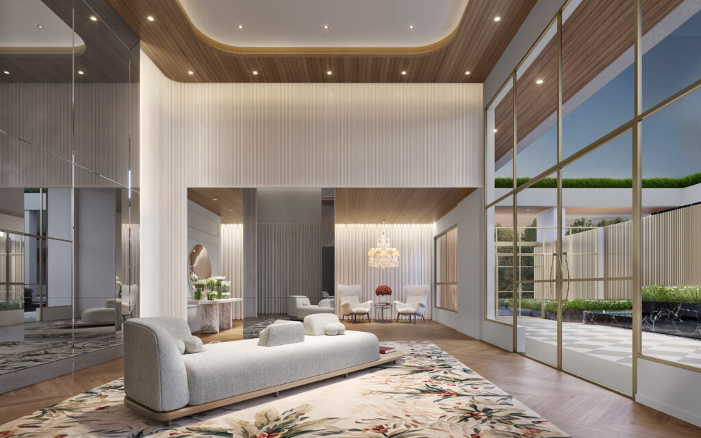 Lobby Da Torre 2 Do Le Six Residences, Perspectiva Ilustrada