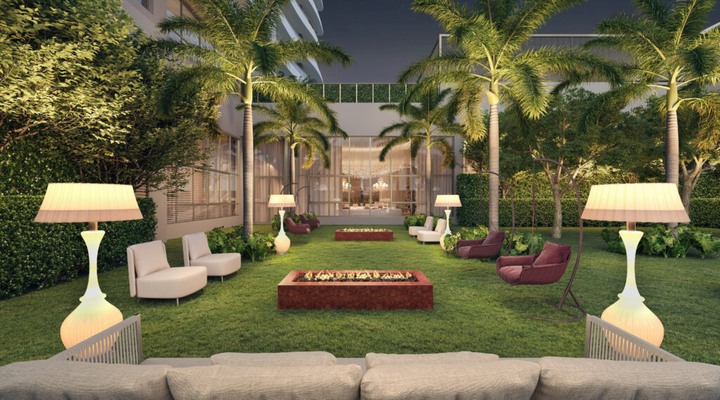 Lounge Externo Do Le Six Residences, Perspectiva Ilustrada