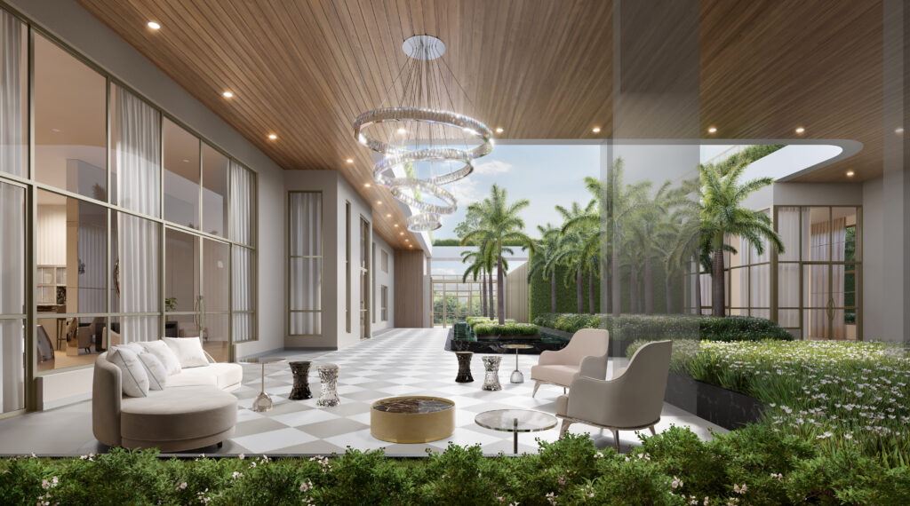 Praça De Acesso Do Le Six Residences, Perspectiva Ilustrada