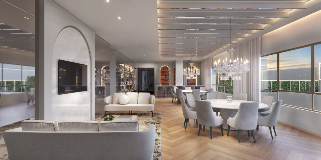 Salão Gourmet Do Le Six Residences, Perspectiva Ilustrada
